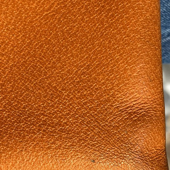 Guaranteed Authentic Prada Canapa Tote Bag Orange Cinghialei-Trimmed - Picture 6 of 7